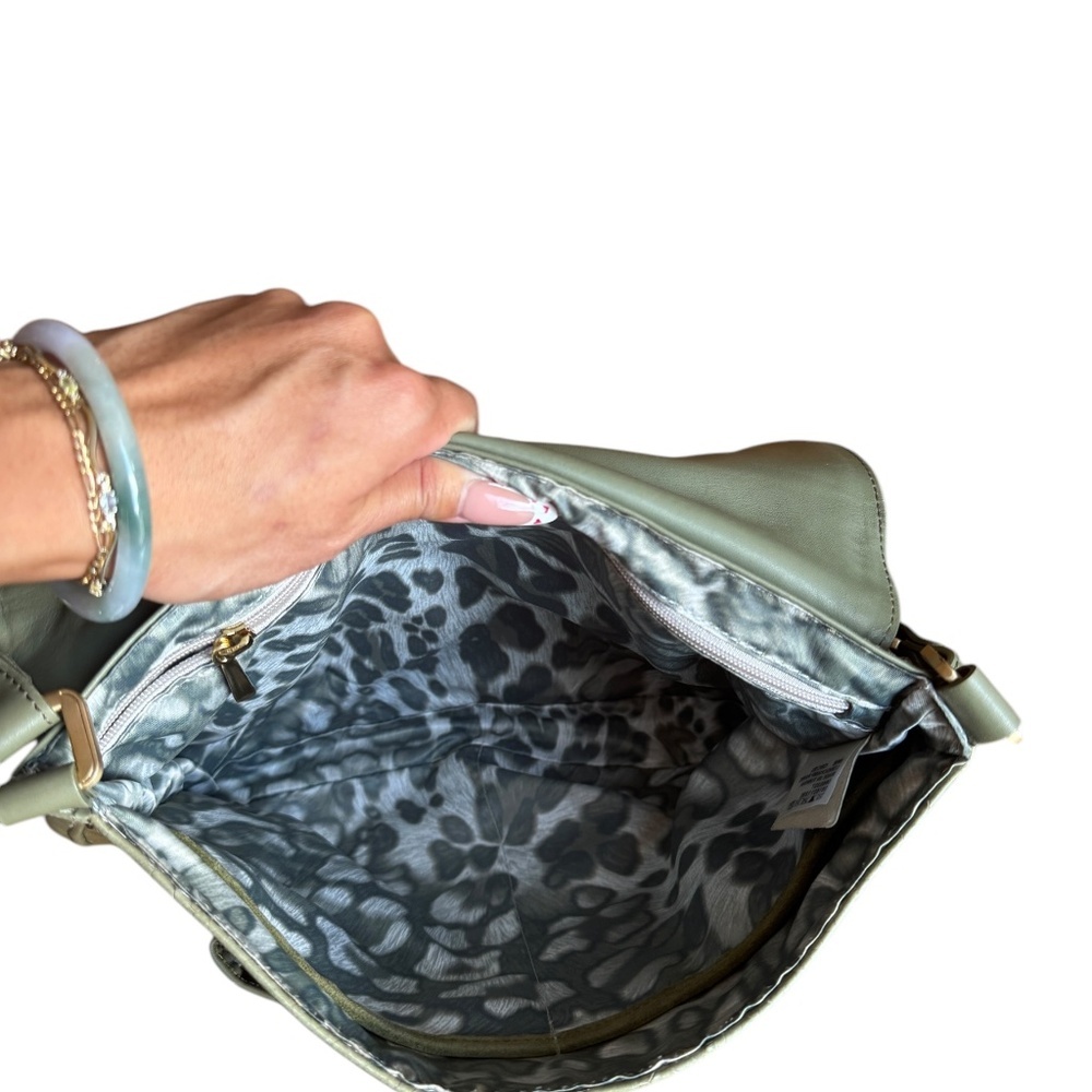 Longchamp Python Embossed Shoulder Bag Green Leat… - image 5